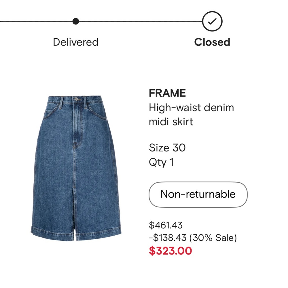 Frame denim skirt